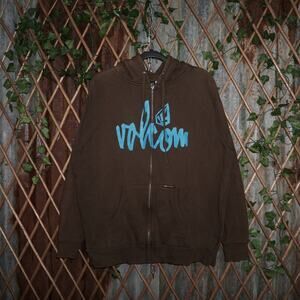 L - Vintage Y2K Welcome Hoodies volcom spell cursive doodle
